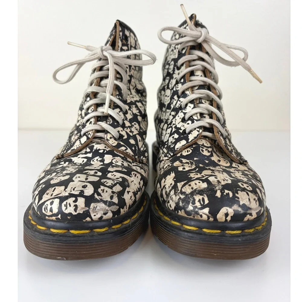 Dr Martens 1460 Small Faces Boots Made in England W8 Rare Vintage 90s